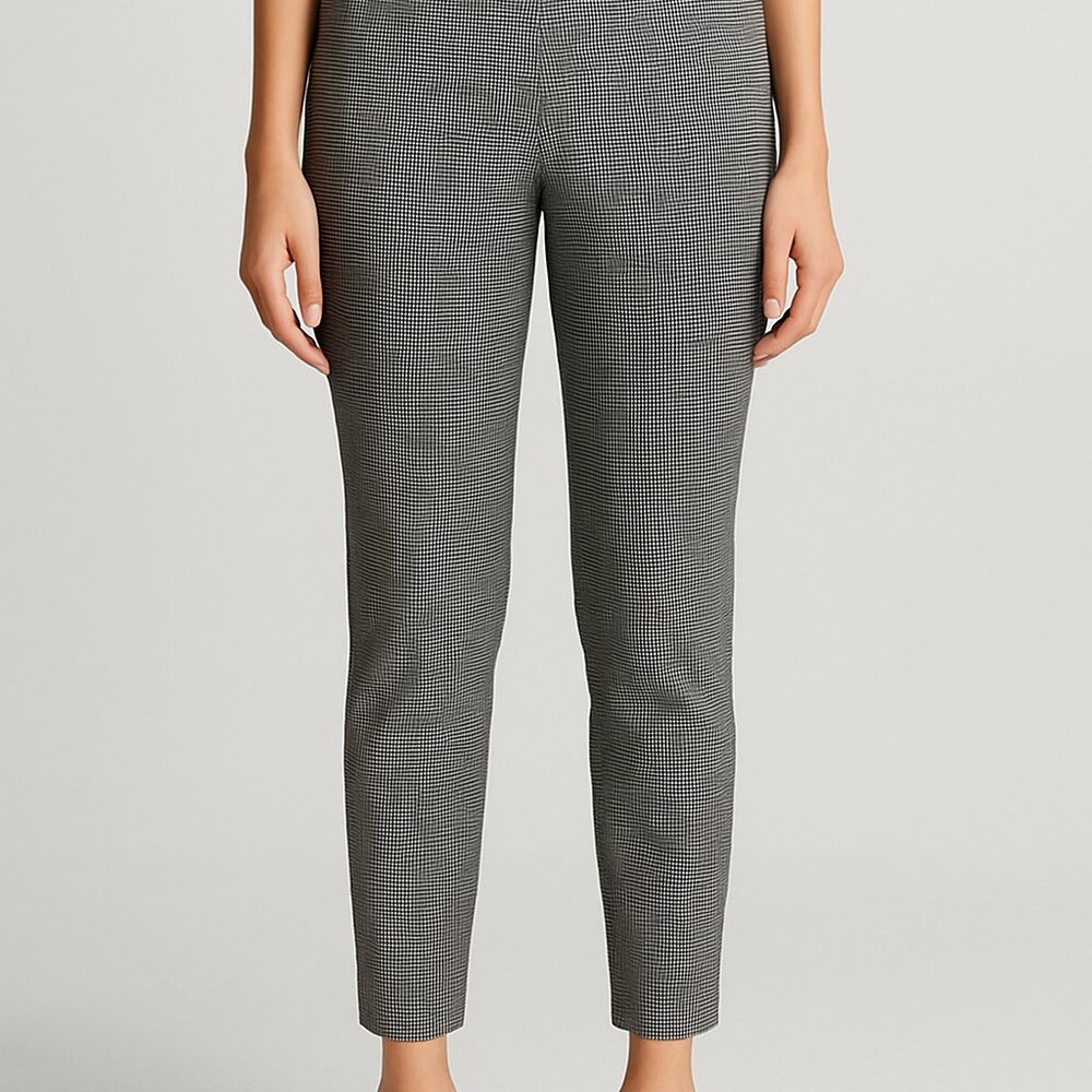 Cynthia Rowley Slim‎ Fit Checked Ankle Pants